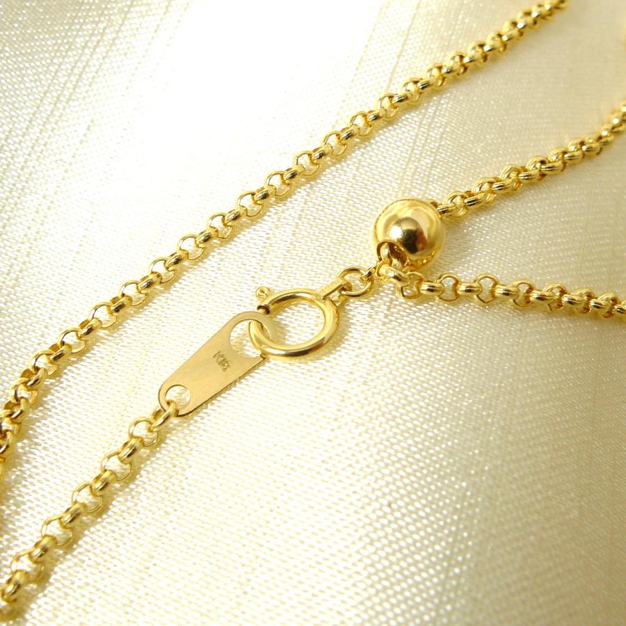 18金 マール ロロ ネックレス ロールチェーン k18 幅2.5mm 50cm 5.2g スライド プレゼント ギフト メンズ レディース 爆買の画像