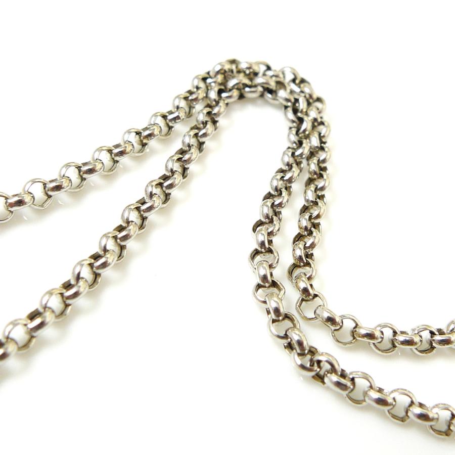 プラチナ マール ロロ ネックレス ロールチェーン Pt850 幅3.2mm 50cm 8.3g 引輪 プレゼント ギフト チェーンのみ メンズ レディース 爆買の画像