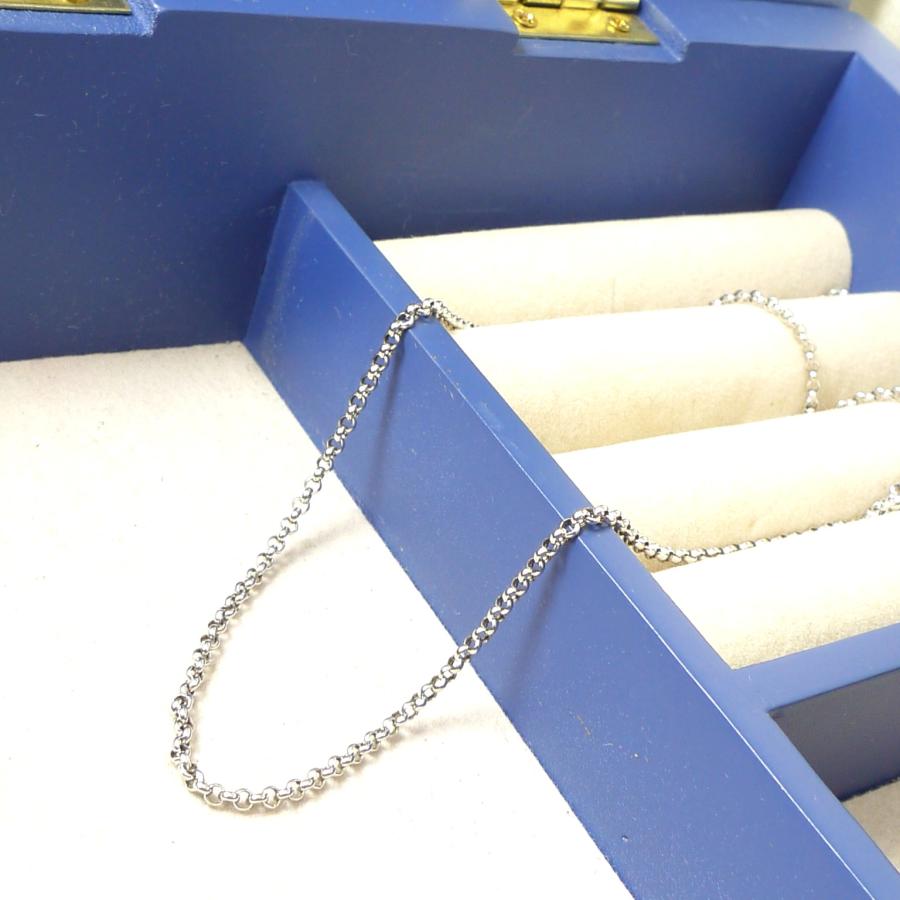 プラチナ マール ロロ ネックレス ロールチェーン Pt850 幅3.2mm 50cm 8.3g 引輪 プレゼント ギフト チェーンのみ メンズ レディース 爆買の画像