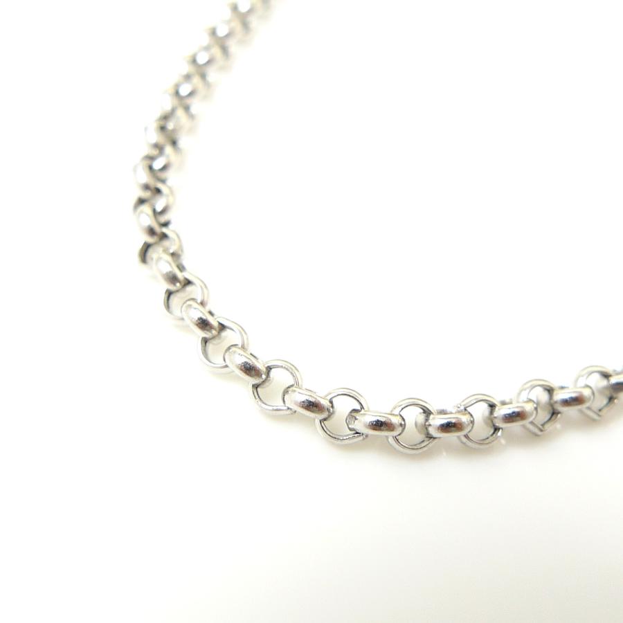 プラチナ マール ロロ ネックレス ロールチェーン Pt850 幅3.2mm 50cm 8.3g 引輪 プレゼント ギフト チェーンのみ メンズ レディース 爆買の画像
