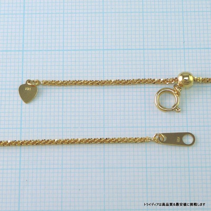 TRIDEA JEWELRY クリスクロス ネックレス 45cm 2.8g シンプル 幅1.3mm