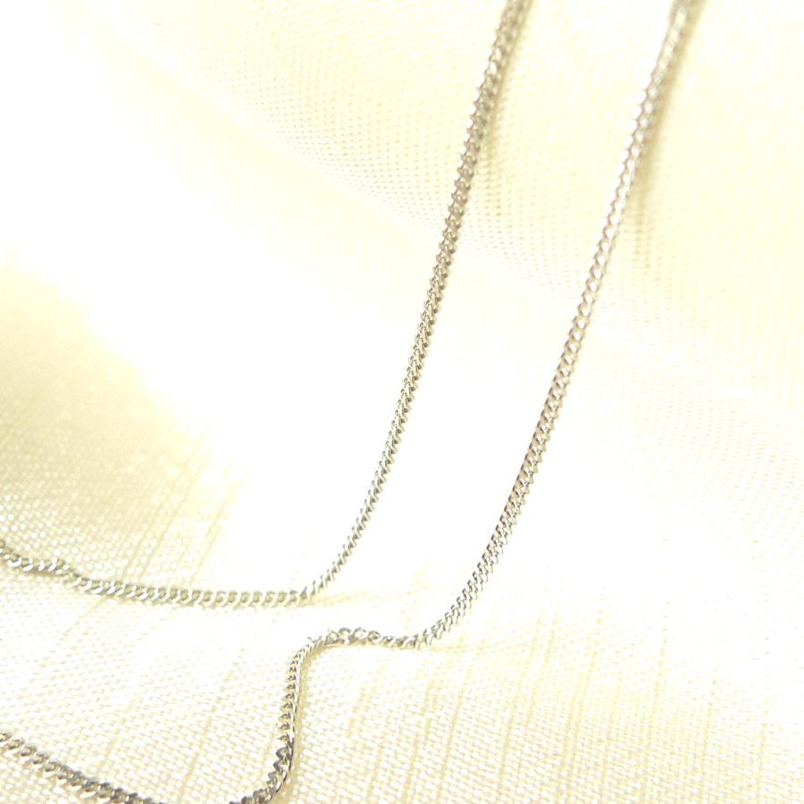 プラチナ細いチェーンネックレス 長め プラチナ チェーン ネックレス pt850 シャインカットアズキ 幅