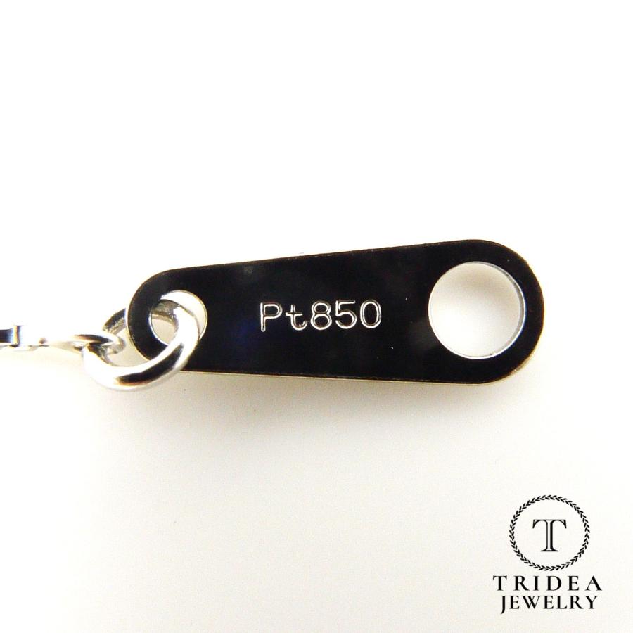 プラチナPt850 約1.55g 喜平 チェーンネックレス TRIDEA JEWELRY プラチナ 喜平 ネックレス 4.8g 43cm 2面 幅1.5