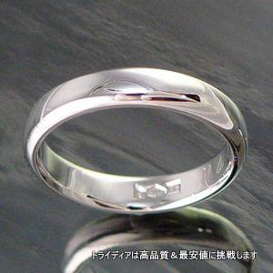 TRIDEA JEWELRY Pt900 平打 甲丸 4mm プラチナ マリッジ リング