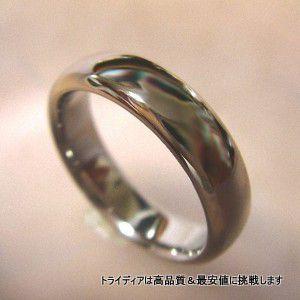 TRIDEA JEWELRY Pt900 平打 甲丸 5mm プラチナ マリッジリング