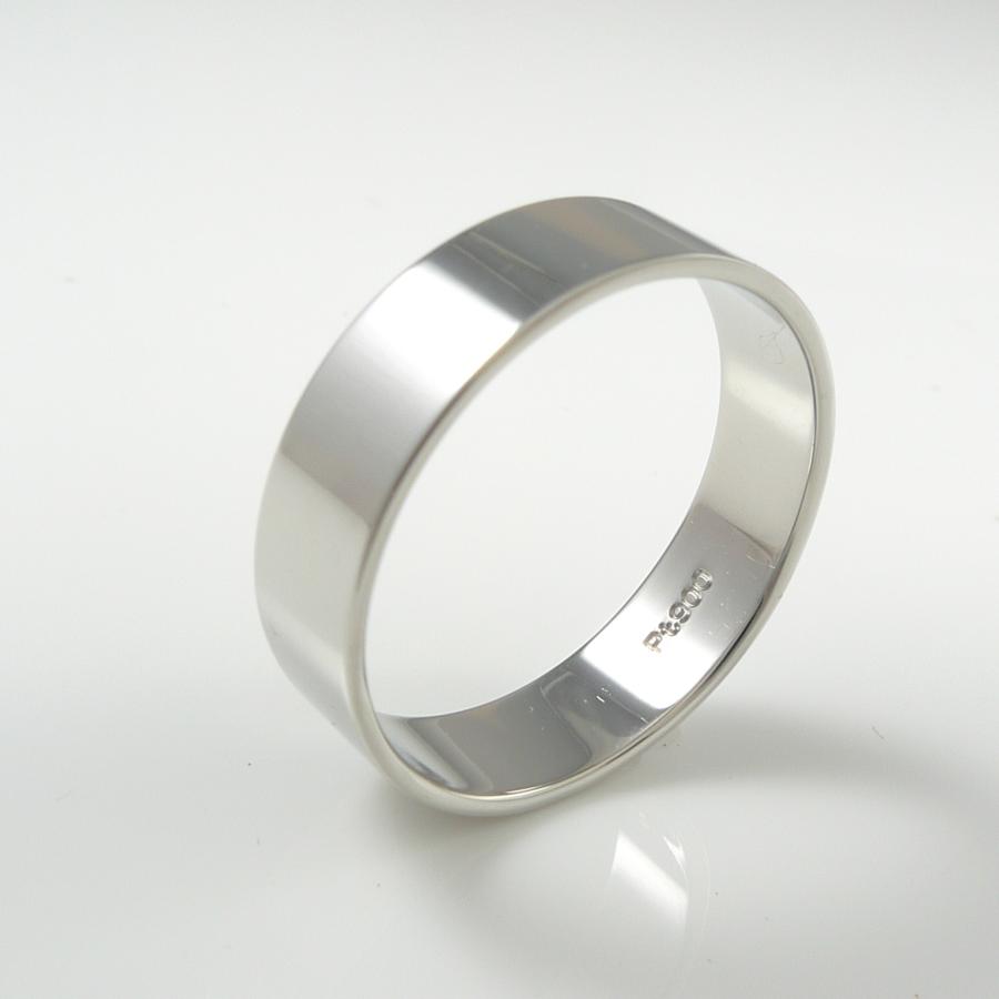 TRIDEA JEWELRY Pt900 平打 6mm 7.1g プラチナ マリッジリング TRIDEA JEWELRY Pt900 平打 6mm 7.1g プラチナ マリッジリング