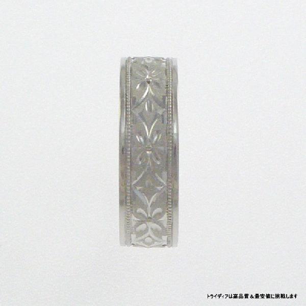 Pt950 平打 6mm 忘れな草 プラチナ マリッジリング 結婚 指輪 TRK357 プレゼント ギフト 爆買の画像