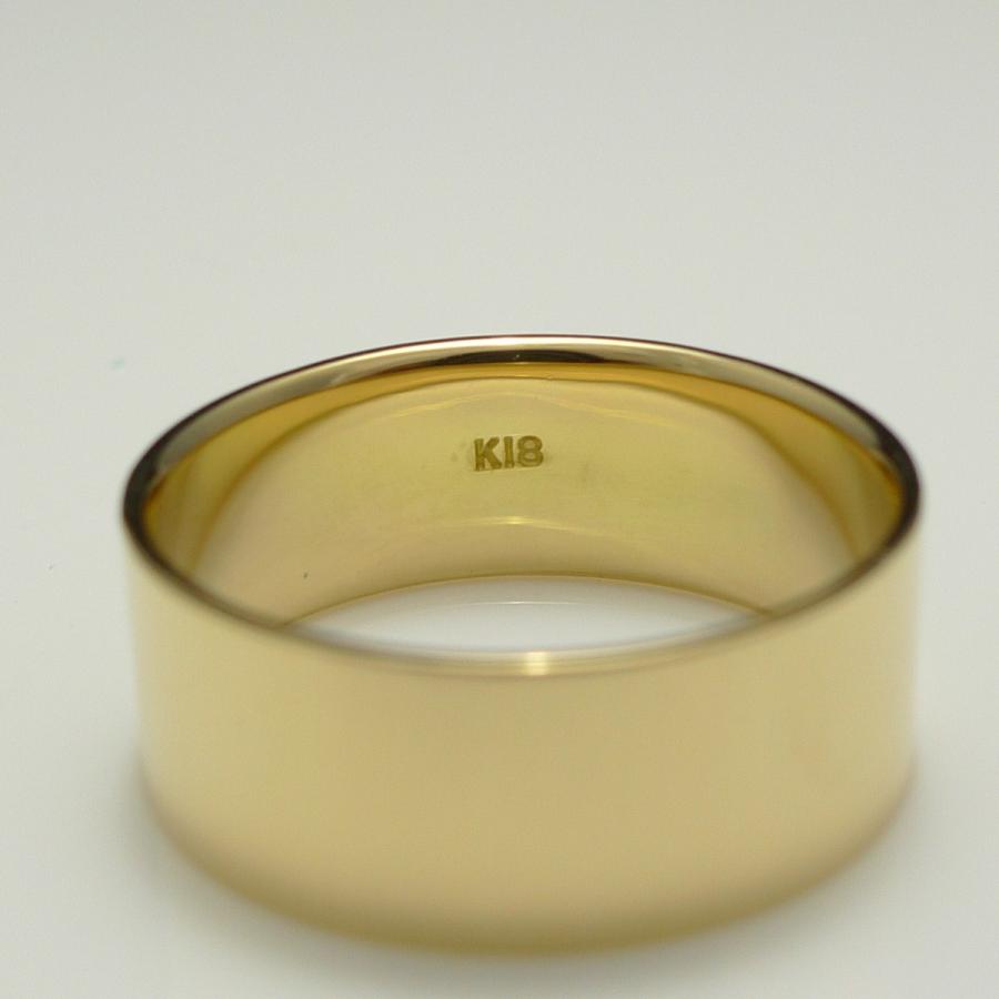 K18平打8mm7.5g金マリッジリング結婚指輪TRK377 プレゼント ギフト｜trideacoltd｜02