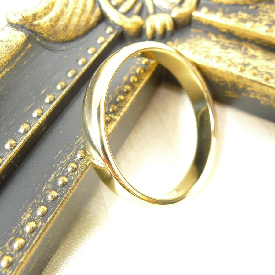 TRIDEA JEWELRY（トライディアジュエリー） K18 平打 甲丸 4mm 金