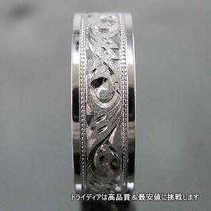 Pt950 平打 6mm 唐草 7.5g プラチナ マリッジ リング 結婚 指輪 TRK405 プレゼント ギフト 爆買の画像