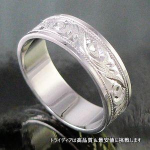 Pt950 平打 6mm 唐草 7.5g プラチナ マリッジ リング 結婚 指輪 TRK405 プレゼント ギフト 爆買の画像