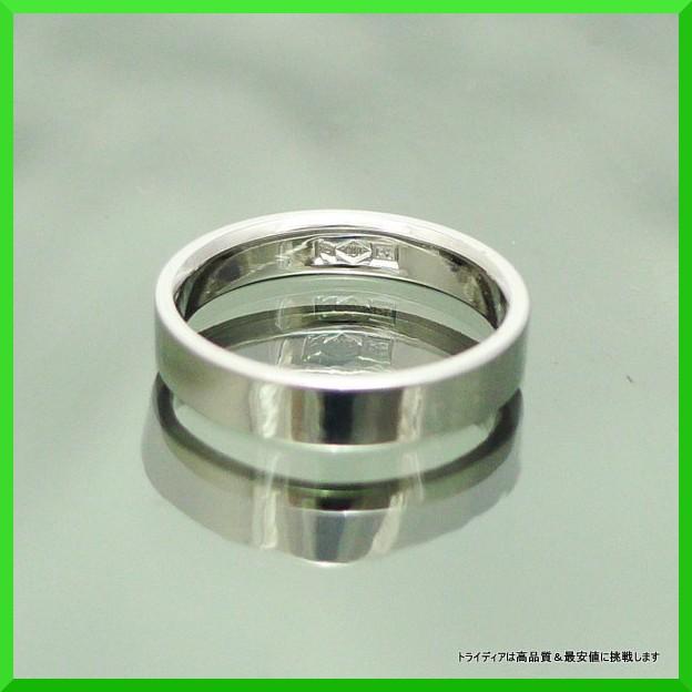 TRIDEA JEWELRY（トライディアジュエリー） Pt900 平打 4mm 巾 1.5mm厚