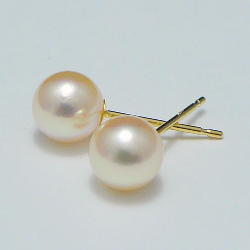 TRIDEA JEWELRY K18 アコヤ ベビー パール ピアス 5mm 真珠 一粒 TRIDEA JEWELRY K18 アコヤ ベビー パール ピアス 5mm 真珠 一粒
