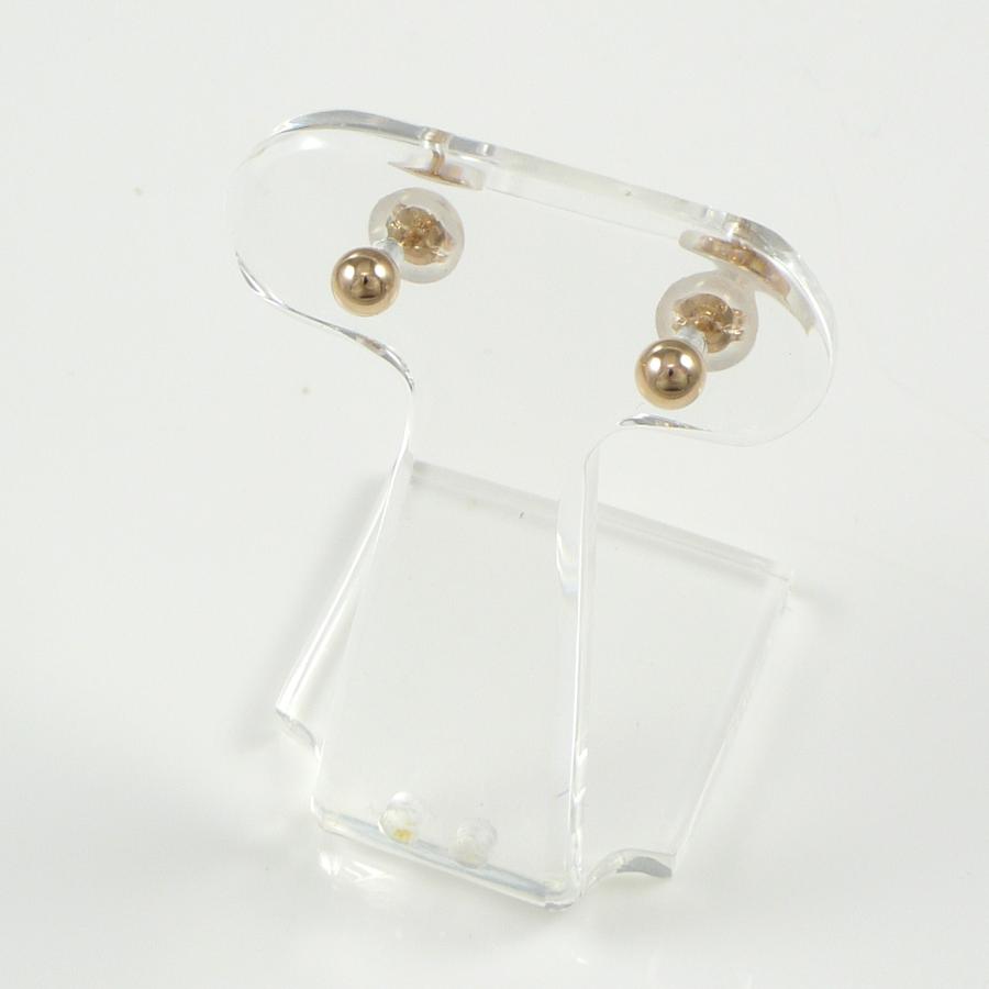 K18 ピンク ゴールド 丸玉 ピアス ペア 3mm 両耳 メンズ レディース PG 刻印 スタッドピアス ボールピアス キャッチ付 プレゼント ギフト 爆買_5