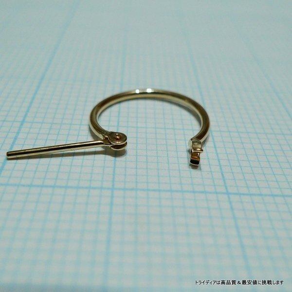 18金 フープピアス 小さめ 国産 幅1mm 外径13mm イエローゴールド 片耳 1個 レディース メンズ リング パイプ ピアス 爆買