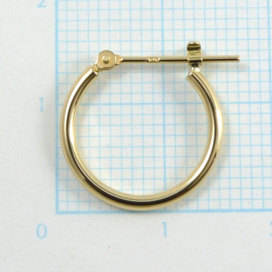 TRIDEA JEWELRY 18金 フープピアス 小さめ 国産 幅1.5mm 外径 TRIDEA JEWELRY 18金 フープピアス 小さめ 国産 幅1.5mm 外径