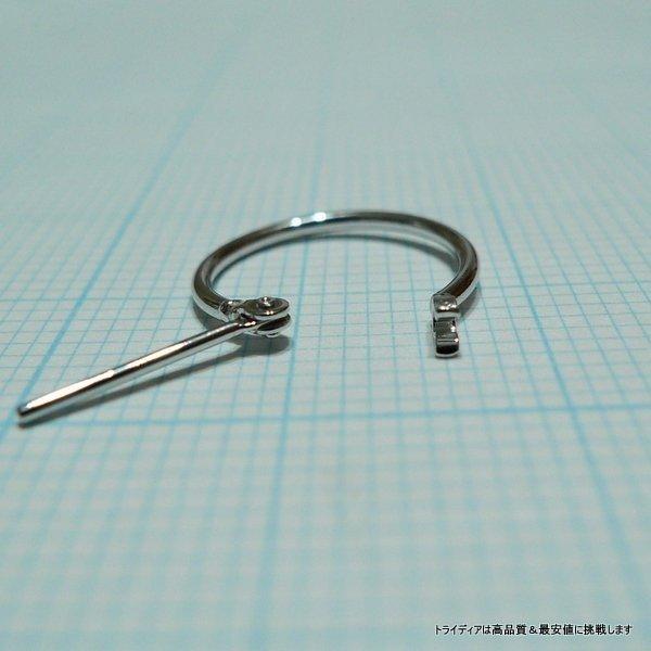 14金 ホワイトゴールド k14 WG フープピアス 小さめ 国産 幅1mm 外径13mm 片耳 1個 レディース メンズ リング パイプ ピアス 爆買