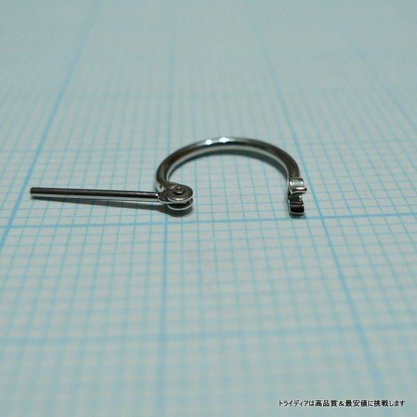 プラチナ Pt900 フープピアス 国産 幅1mm 外径10mm 片耳 1個 TRIDEA JEWELRY プラチナ Pt900 フープピアス 小さめ 国産 幅1mm