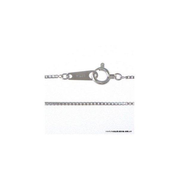ベネチアン ネックレス 18金 ホワイトゴールド WG チェーンのみ k18 メンズ レディース プレゼント 幅1mm 40cm 2.9g 軽量タイプ プレゼント ギフト 爆買の画像