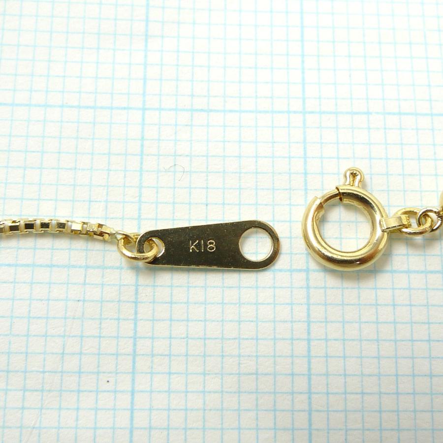 【美品】ネックレス チェーン ベネチアン K18 18金 ベネチアンチェーンネックレス K18 幅1.4mm 45cm(スライド