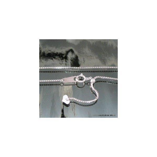 ベネチアン ネックレス 18金 ホワイトゴールド チェーンのみ k18 メンズ レディース 幅1mm 45cm 4.1g スライド プレゼント ギフト 爆買の画像