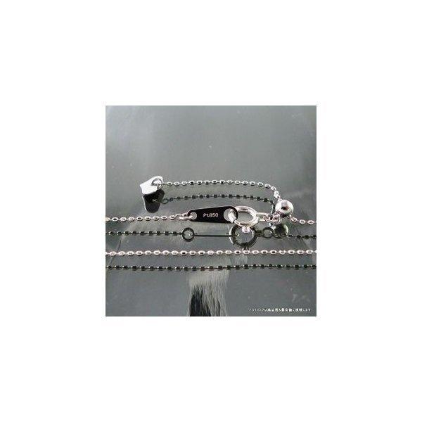 カットボール ネックレス プラチナ Pt850 チェーンのみ メンズ レディース プレゼント 幅0.8mm 45cm 1.5g スライド プレゼント ギフト 爆買の画像