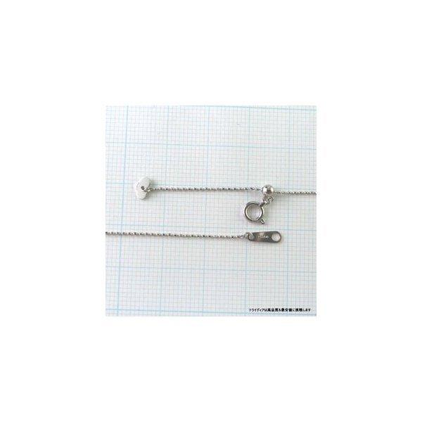 カットボール ネックレス プラチナ Pt850 チェーンのみ メンズ レディース プレゼント 幅0.8mm 45cm 1.5g スライド プレゼント ギフト 爆買の画像