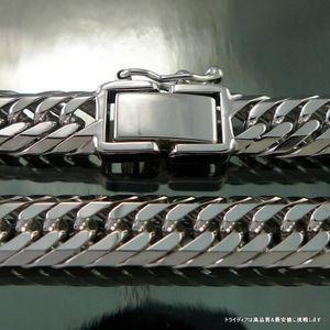 18金 ホワイトゴールド 喜平 ブレスレット 20g 20cm 8面 トリプル 造幣局検定付 幅6.1mm K18WG アンクレット メンズ レディース 中折 金 誕生日 ギフト | TRIDEA JEWELRY | 01