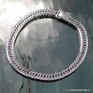 18金 ホワイトゴールド 喜平 ブレスレット 20g 20cm 8面 トリプル 造幣局検定付 幅6.1mm K18WG アンクレット メンズ レディース 中折 金 誕生日 ギフト | TRIDEA JEWELRY | 03