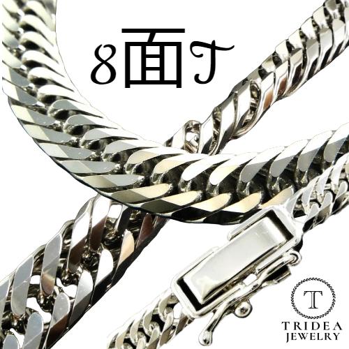 18金 ホワイトゴールド 喜平 ブレスレット 20g 20cm 8面 トリプル 造幣局検定付 幅6.1mm K18WG アンクレット メンズ レディース 中折 金 誕生日 ギフト | TRIDEA JEWELRY | 06