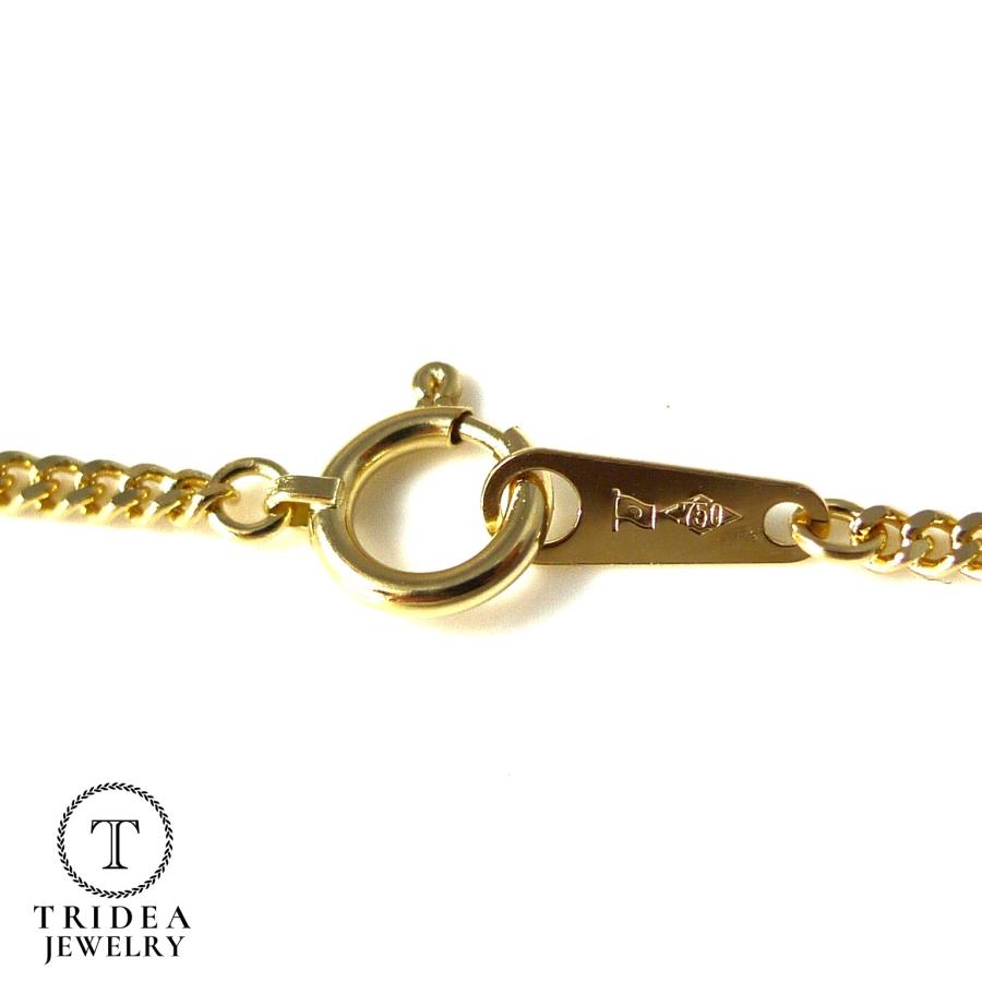 TRIDEA JEWELRY 18金 喜平 ネックレス 1.1g 40cm 2面 幅0.8mm