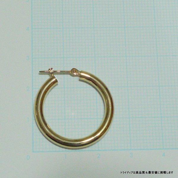 k18 フープ ピアス 18k 18金 レディース 幅3mm 外径25mm 両耳 パイプピアス リングピアス 地金ピアス プレゼント ギフト 爆買の画像