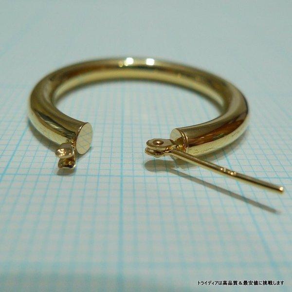 k18 フープ ピアス 18k 18金 レディース 幅3mm 外径25mm 両耳 パイプピアス リングピアス 地金ピアス プレゼント ギフト 爆買の画像