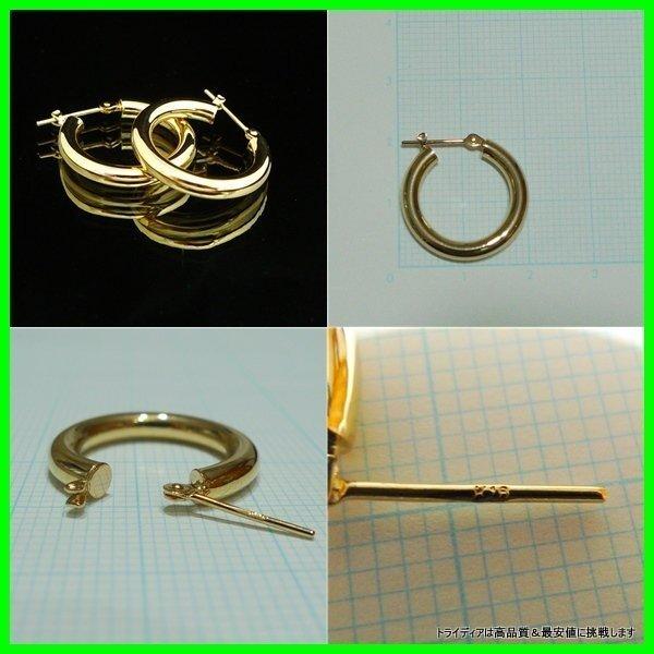 TRIDEA JEWELRY k18 フープ ピアス 18k 18金 レディース 幅3mm TRIDEA JEWELRY k18 フープ ピアス 18k 18金 レディース 幅3mm