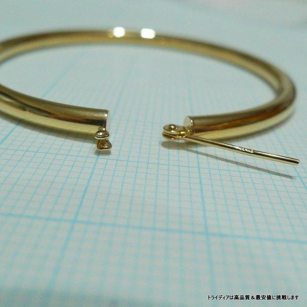 k18 フープ ピアス 18k 18金 レディース 幅3mm 外径50mm 両耳 パイプピアス リングピアス 地金ピアス 大きめ プレゼント ギフト 爆買の画像