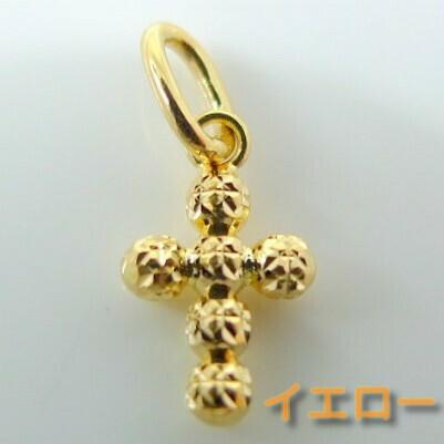 おすすめ❣️K18 ゴールド ダイヤ付き 十字架　クロスチャーム 18金 ダイヤモンド クロス ペンダント / K18 Diamond cross