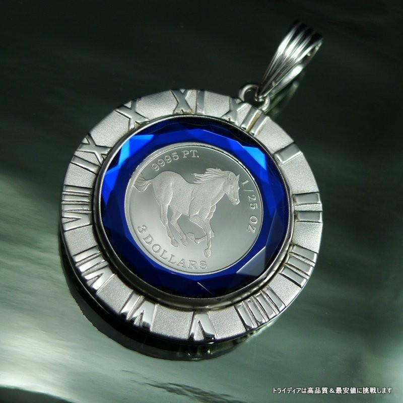 TRIDEA JEWELRY プラチナ ツバル ホースコイン 1/25oz ペンダント7.6g 