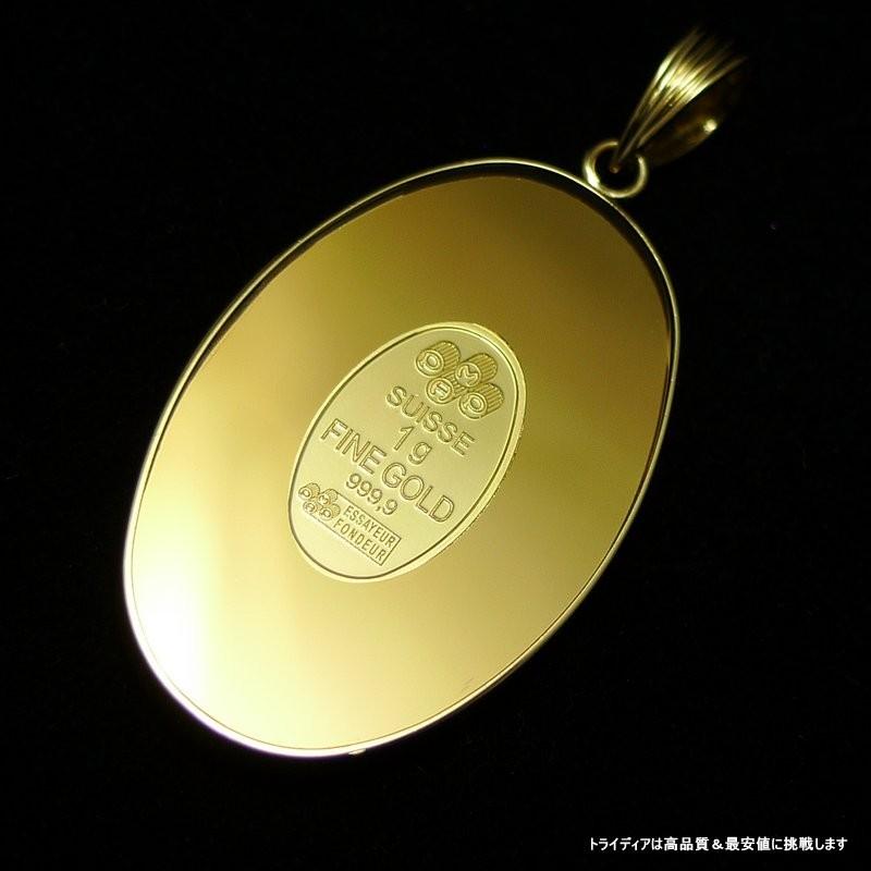 TRIDEA JEWELRY マリア 純金コイン1g オーバル ペンダント8g K18 TRIDEA JEWELRY マリア 純金コイン1g オーバル ペンダント8g K18