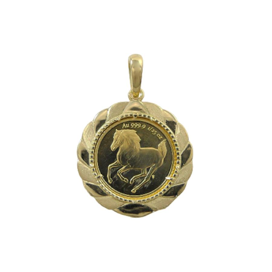 TRIDEA JEWELRY 純金 k24 ホース コイン ペンダントトップ TRIDEA JEWELRY 純金 k24 ホース コイン ペンダントトップ