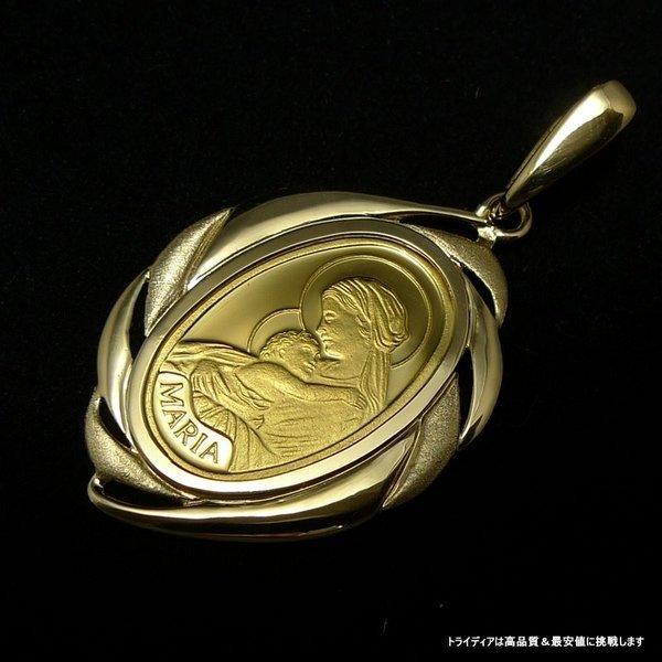 TRIDEA JEWELRY 純金 マリア k24 コイン 2.5g ペンダント 7g K18 TRIDEA JEWELRY 純金 マリア k24 コイン 2.5g ペンダント 7g K18