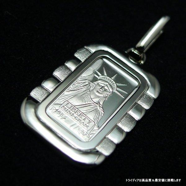 TRIDEA JEWELRY プラチナ pt999 リバティ インゴット 1g ペンダント 4g 