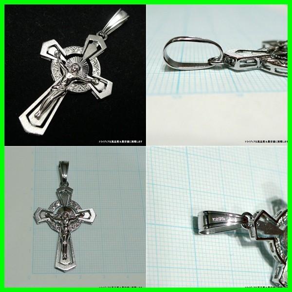 TRIDEA JEWELRY K18WG イエス キリスト クロス ペンダント 8g