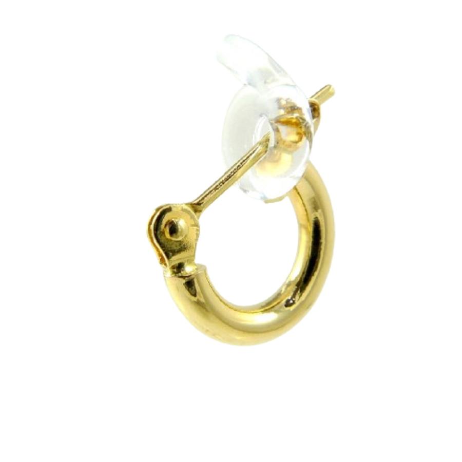 K18イエローゴールド フープピアス 2個セット 2mm×8mm K18イエロー