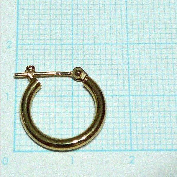 TRIDEA JEWELRY 18金 フープ ピアス 幅2mm 外径15mm イエロー TRIDEA JEWELRY 18金 フープ ピアス 幅2mm 外径15mm イエロー