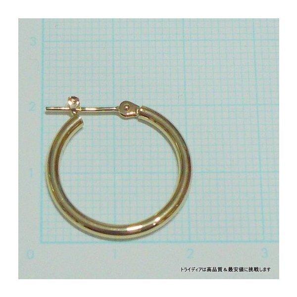 18金 フープ ピアス 幅2mm 外径20mm イエローゴールド 片耳 1個 レディース メンズ シンプル プレゼント ギフト 爆買