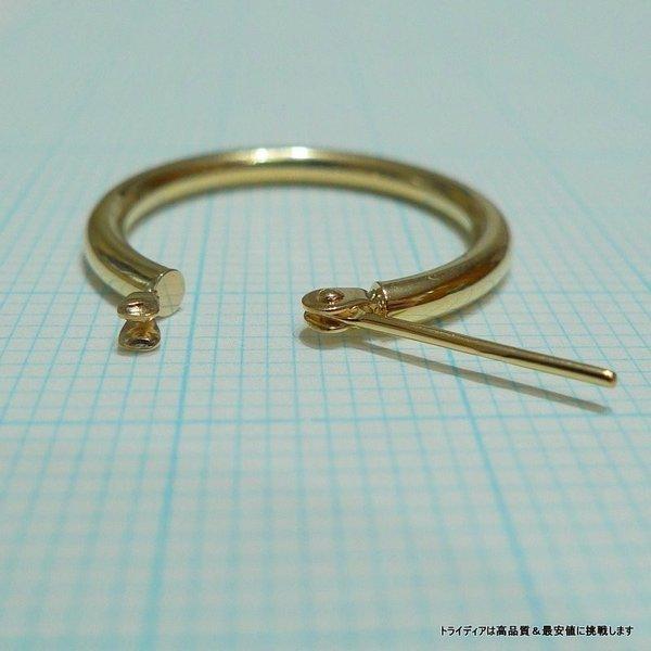 18金 フープ ピアス 幅2mm 外径20mm イエローゴールド 片耳 1個 レディース メンズ シンプル プレゼント ギフト 爆買