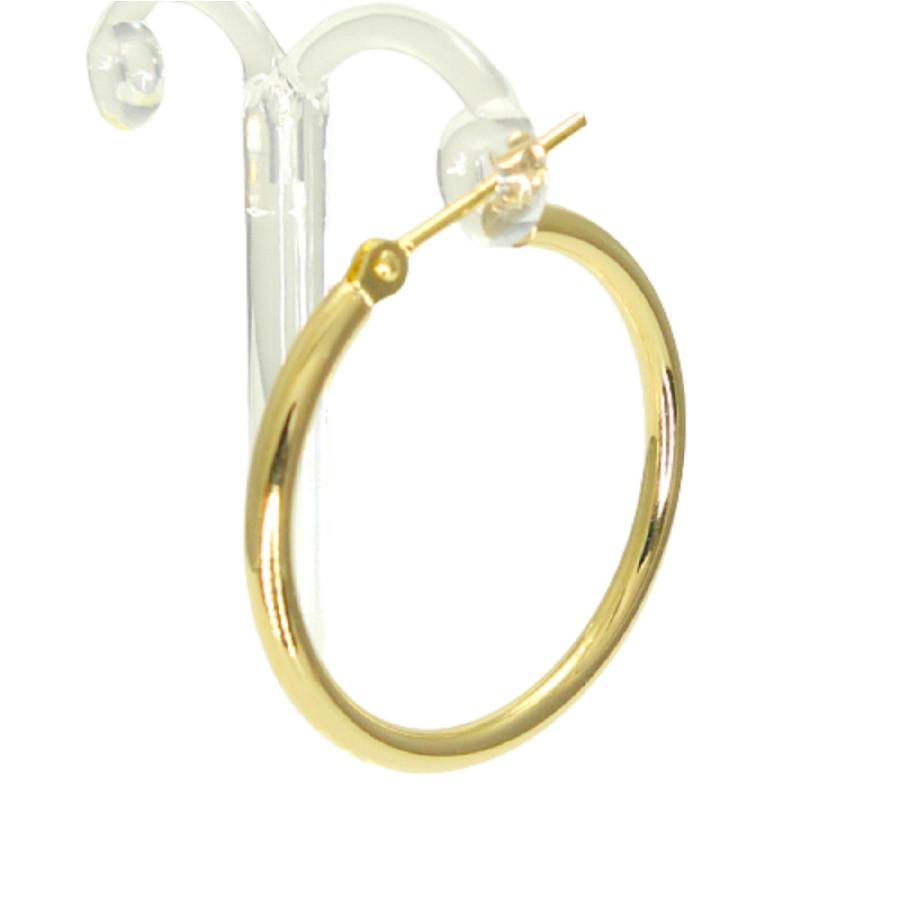 TRIDEA JEWELRY（トライディアジュエリー） 18金 フープ ピアス 幅2mm