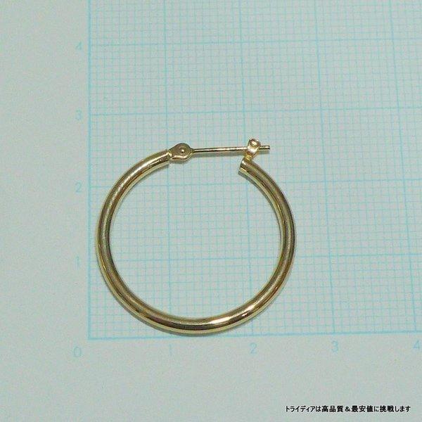 TRIDEA JEWELRY（トライディアジュエリー） 18金 フープ ピアス 幅2mm 