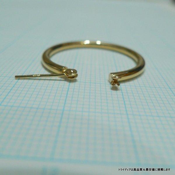 TRIDEA JEWELRY（トライディアジュエリー） 18金 フープ ピアス 幅2mm 