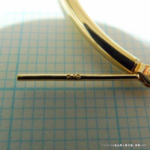 ★18金 フープ ピアス 幅2mm 外径40mm イエローゴールド 両耳 ペア TRIDEA JEWELRY 18金 フープ ピアス 幅2mm 外径40mm イエロー